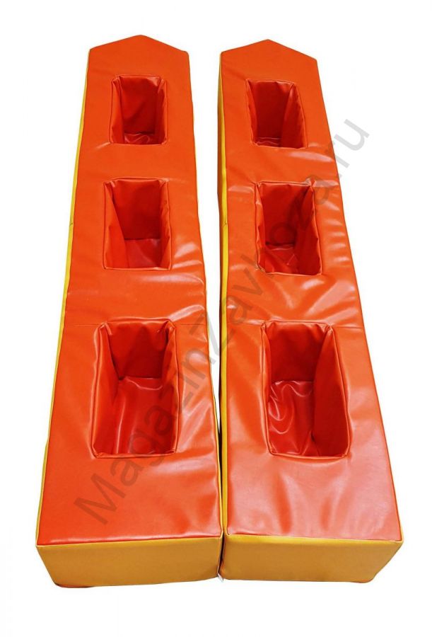 Лыжи для веселых эстафет 3 места (искожа, поролон)