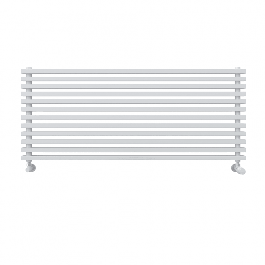 Горизонтальный радиатор с квадратными колонками КЗТО QUADRUM NEO 50 H 1500 RAL 9016 схема 3