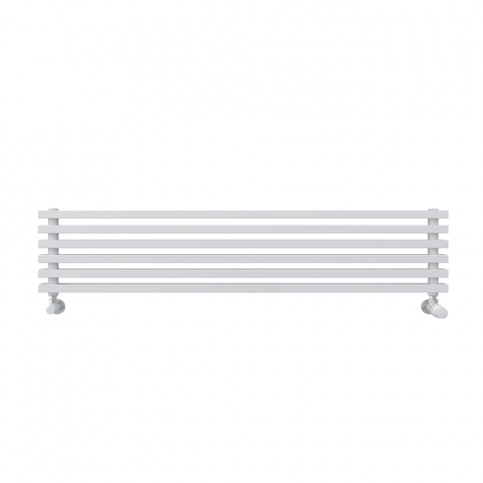 Горизонтальный радиатор с квадратными колонками КЗТО QUADRUM NEO 50 H 1500 RAL 9016 схема 8