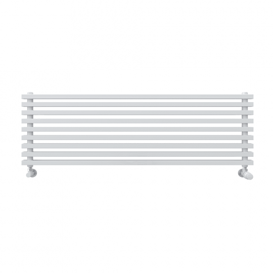 Горизонтальный радиатор с квадратными колонками КЗТО QUADRUM NEO 50 H 1500 RAL 9016 схема 11