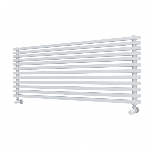 Горизонтальный радиатор с квадратными колонками КЗТО QUADRUM NEO 50 H 1250 RAL 9016 схема 4