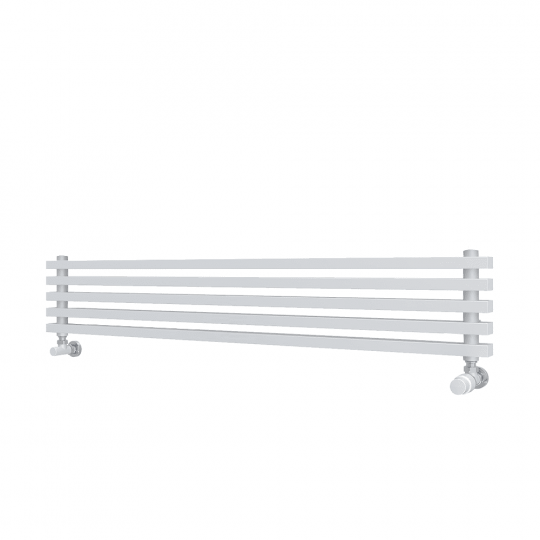 Горизонтальный радиатор с квадратными колонками КЗТО QUADRUM NEO 50 H 1250 RAL 9016 схема 7