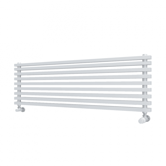 Горизонтальный радиатор с квадратными колонками КЗТО QUADRUM NEO 50 H 1250 RAL 9016 схема 11