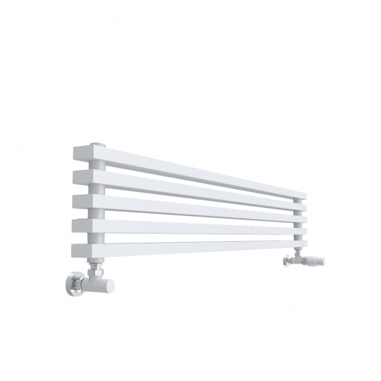 Горизонтальный радиатор с квадратными колонками КЗТО QUADRUM NEO 50 H 1000 RAL 9016 схема 7