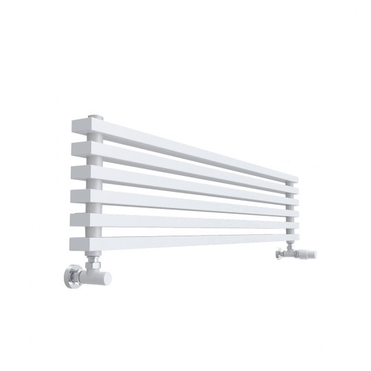 Горизонтальный радиатор с квадратными колонками КЗТО QUADRUM NEO 50 H 1000 RAL 9016 схема 8