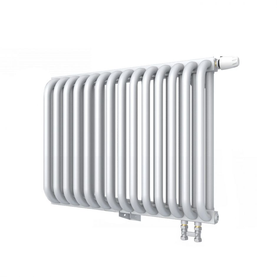 Стальной двухрядный радиатор с квадратным коллектором КЗТО РС 2-500 1/2 нижнее подключение прав ФОТО