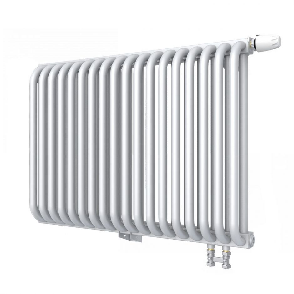 Стальной двухрядный радиатор с квадратным коллектором КЗТО РС 2-500 1/2 нижнее подключение прав ФОТО