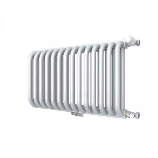 Низкий двухрядный радиатор с квадратным коллектором КЗТО РС 2-300 3/4 схема 3