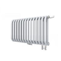 Низкий двухрядный радиатор с квадратным коллектором КЗТО РС с нижним правым подключением 2-300 1/2 схема 3