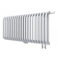 Низкий двухрядный радиатор с квадратным коллектором КЗТО РС с нижним правым подключением 2-300 1/2 схема 6