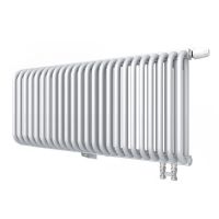 Низкий двухрядный радиатор с квадратным коллектором КЗТО РС с нижним правым подключением 2-300 1/2 схема 8