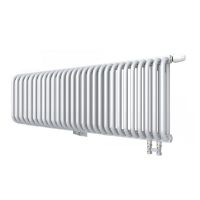 Низкий двухрядный радиатор с квадратным коллектором КЗТО РС с нижним правым подключением 2-300 1/2 схема 10