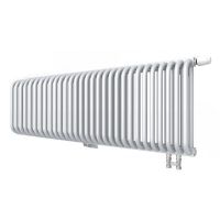 Низкий двухрядный радиатор с квадратным коллектором КЗТО РС с нижним правым подключением 2-300 1/2 схема 11