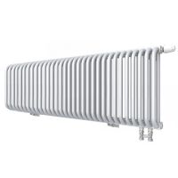 Низкий двухрядный радиатор с квадратным коллектором КЗТО РС с нижним правым подключением 2-300 1/2 схема 12