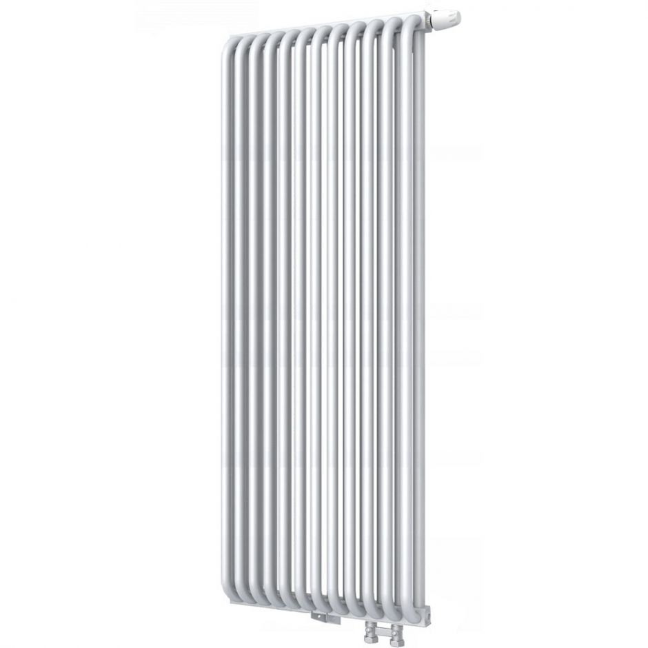 Стальной двухрядный радиатор с квадратным коллектором КЗТО РС 2-1750 1/2 нижнее подключение прав ФОТО