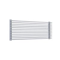 Горизонтальный стальной радиатор КЗТО Параллели Г1-1250 шаг 25мм схема 2 Горизонтальный стальной радиатор КЗТО Параллели Г1-1250 шаг 25мм схема 2