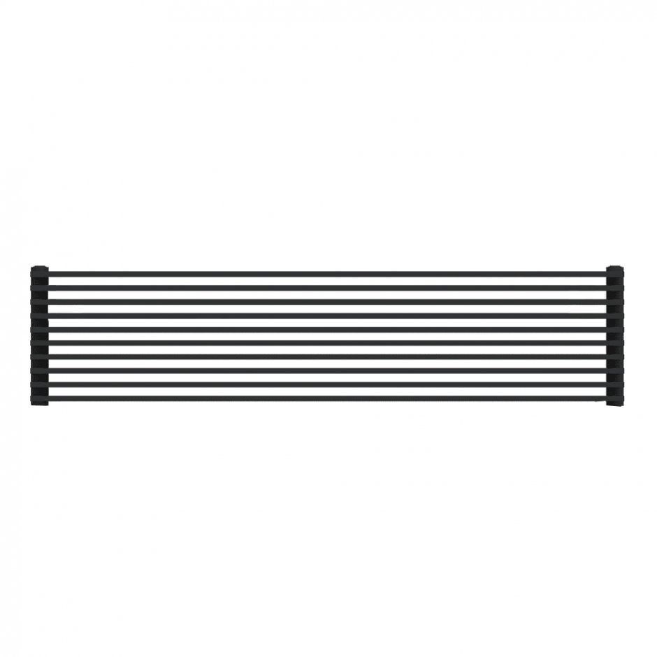 Трубчатый радиатор КЗТО Параллели Г 1-2000-10 шаг25 нижнее подключение RAL9005 матовый