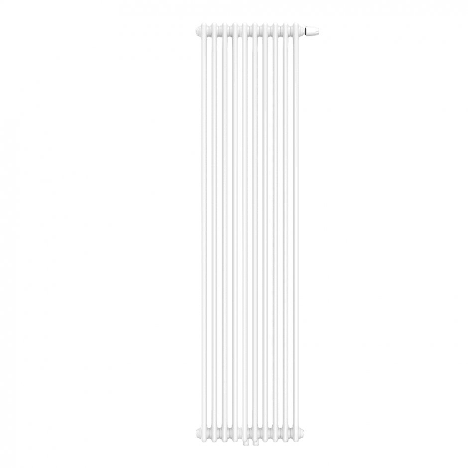 Стальной трубчатый радиатор КЗТО Bataria 2-1750 цвет белый  универсальное нижнее подключениеUT RAL 9016
