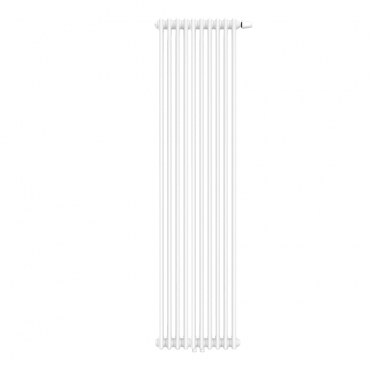 Стальной трубчатый радиатор КЗТО Bataria 2-1750 цвет белый  универсальное нижнее подключениеUT RAL 9016 схема 1
