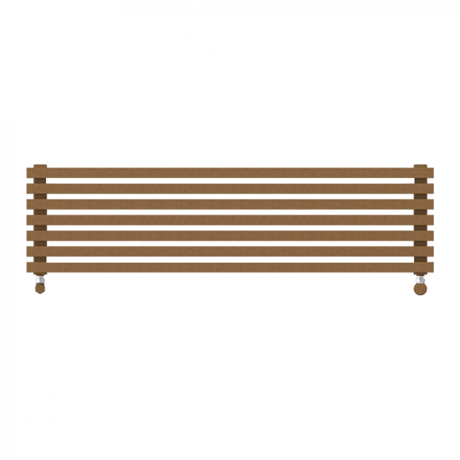 Горизонтальный радиатор с квадратными колонками КЗТО QUADRUM 30 H 1 1500-10 Бронзовый муар