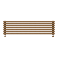 Горизонтальный радиатор с квадратными колонками КЗТО QUADRUM 30 H 1 1500-10 Бронзовый муар схема 1