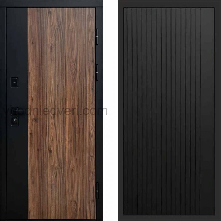 Входная дверь Termo-door Флэш - FLAT Черный кварц