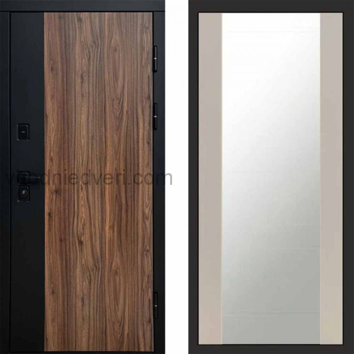 Входная дверь Termo-door Флэш - Зеркало Слоновая кость