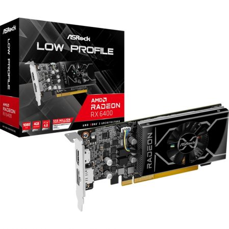 Видеокарта Radeon RX 6400 4Gb ASRock RX6400 LP 4G