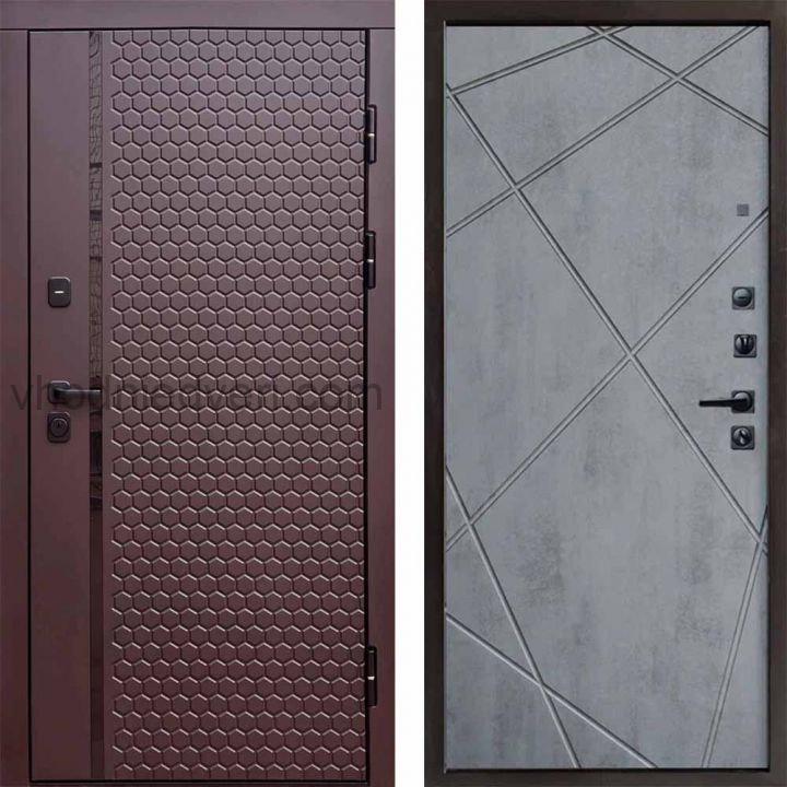 Входная дверь Termo-door Simple Шоколад - Лучи Бетон темный