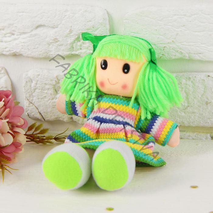 Мягкая игрушка «Кукла», в вязаном платье, цвета МИКС