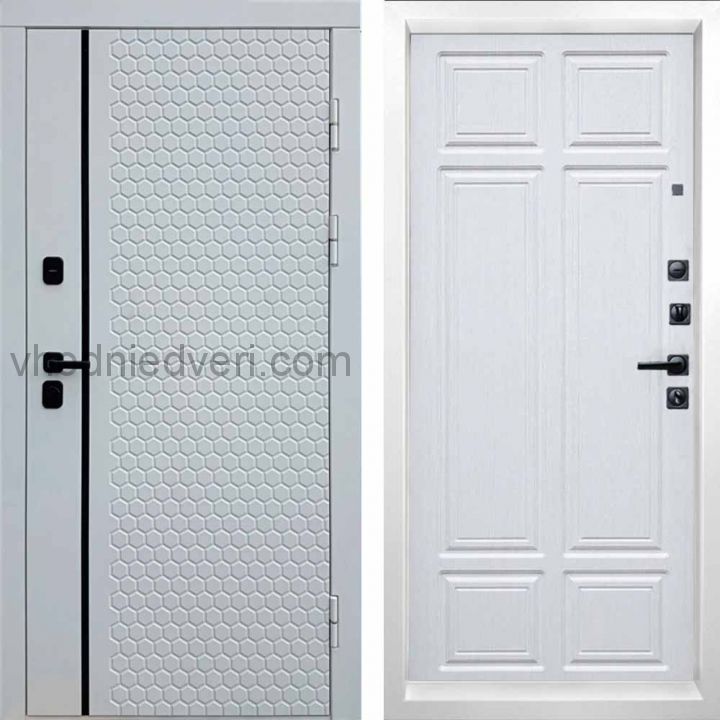Входная дверь Termo-door Simple White - Лиственница премиум
