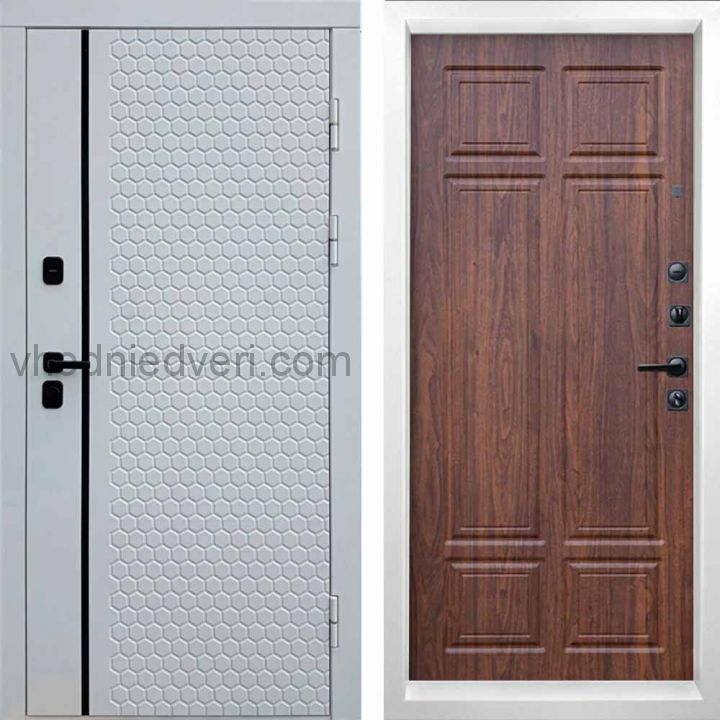 Входная дверь Termo-door Simple White - Орех премиум