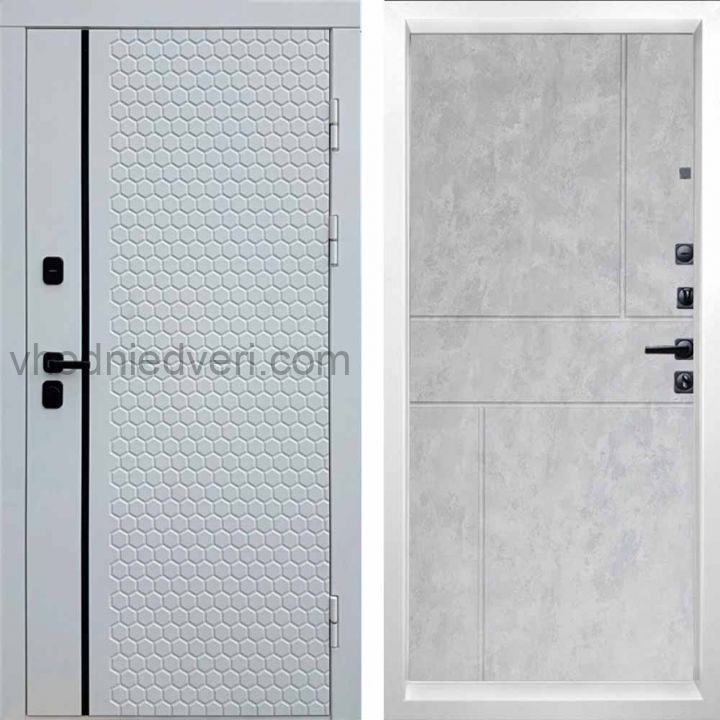 Входная дверь Termo-door Simple White - Горизонт Бетон светлый