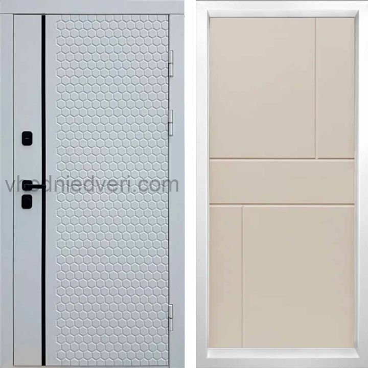 Входная дверь Termo-door Simple White - Горизонт Слоновая кость