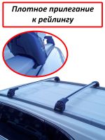 Багажник на крышу Kia Sorento Prime 2016-..., Turtle Air 2, аэродинамические дуги на интегрированные рейлинги (серебристый цвет)