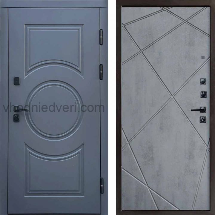 Входная дверь Termo-door Сфера - Лучи Бетон темный