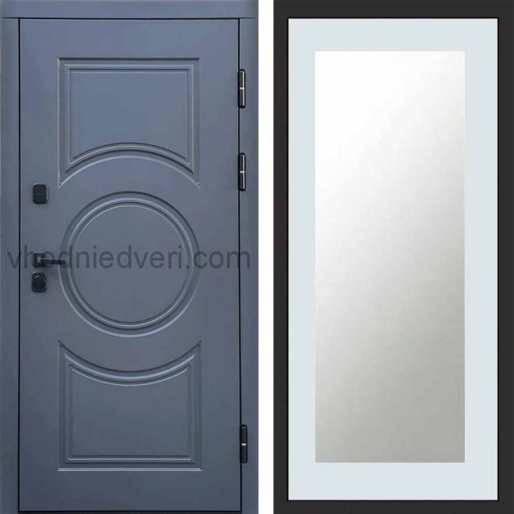 Входная дверь Termo-door Сфера - Зеркало триумф Белый софт