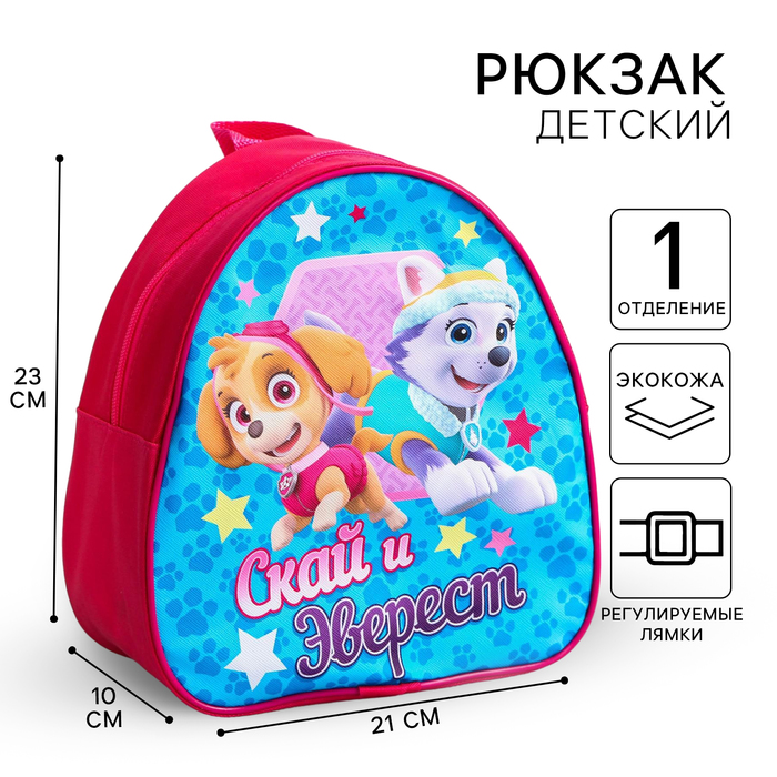 Рюкзак детский, 23х21х10 см, Щенячий патруль