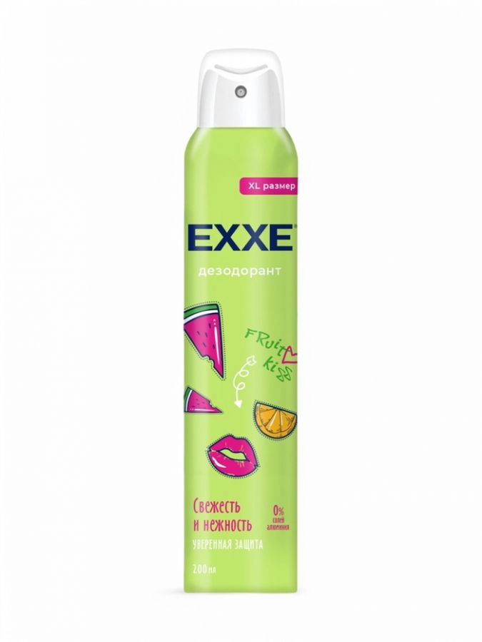 Женский дезодорант-аэрозоль EXXE свежесть и нежность Fruit kiss, 200 мл