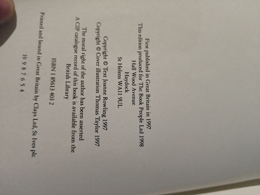 Harry Potter and the philosopher's stone TedSmart тираж 4