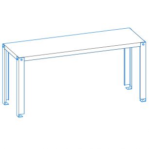 Надстройка для разделочного стола с 1 полкой