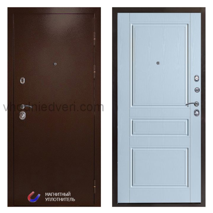 Входная дверь Termo-door Техно Медь - Классика Белое дерево