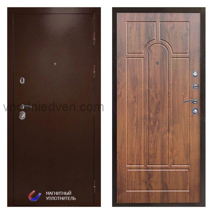 Входная дверь Termo-door Техно Медь - Арка Дуб