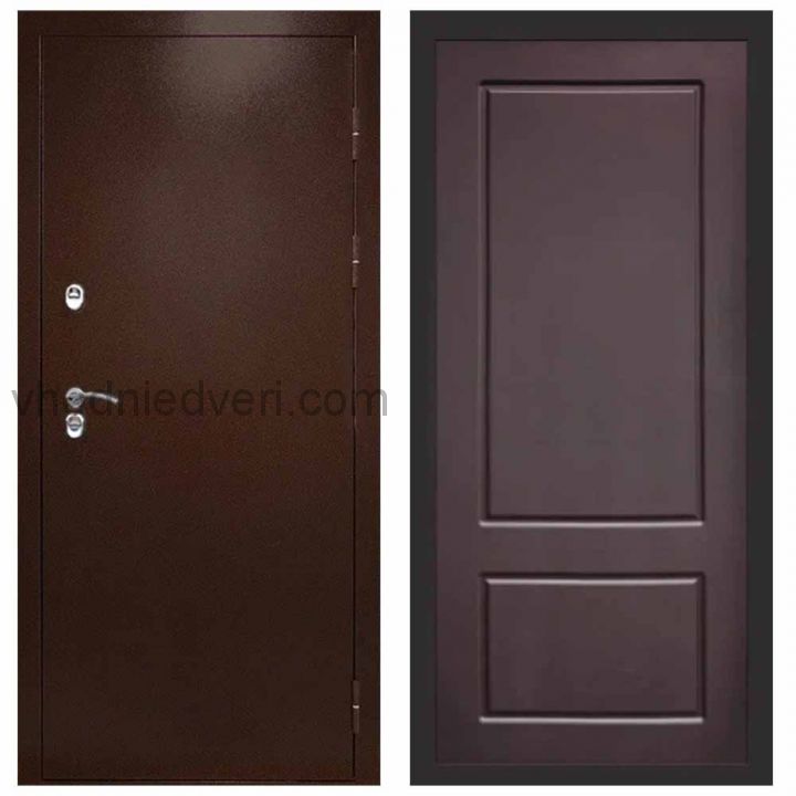Входная дверь Termo-door Техно Медь - Марсель Шоколад