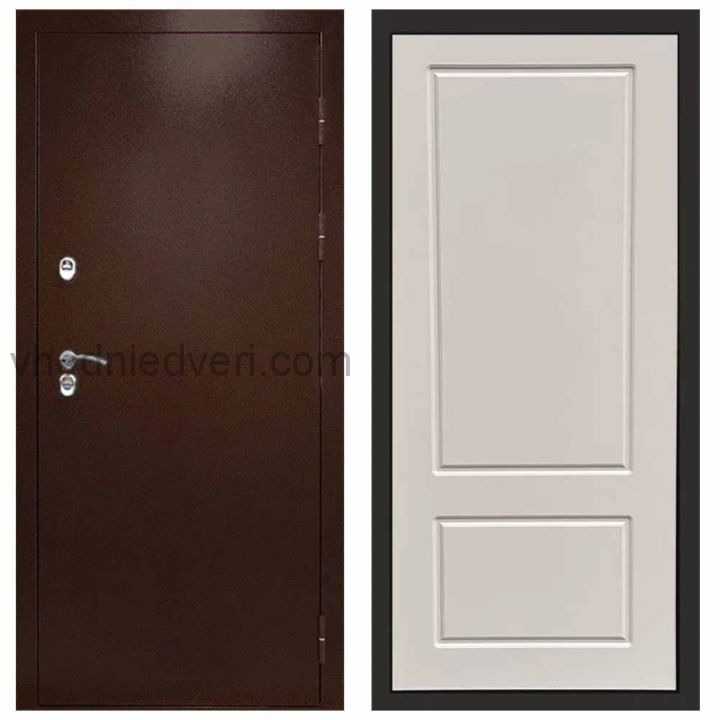 Входная дверь Termo-door Техно Медь - Марсель Слоновая кость