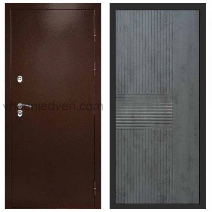 Входная дверь Termo-door Техно Медь - Мастино Бетон темный