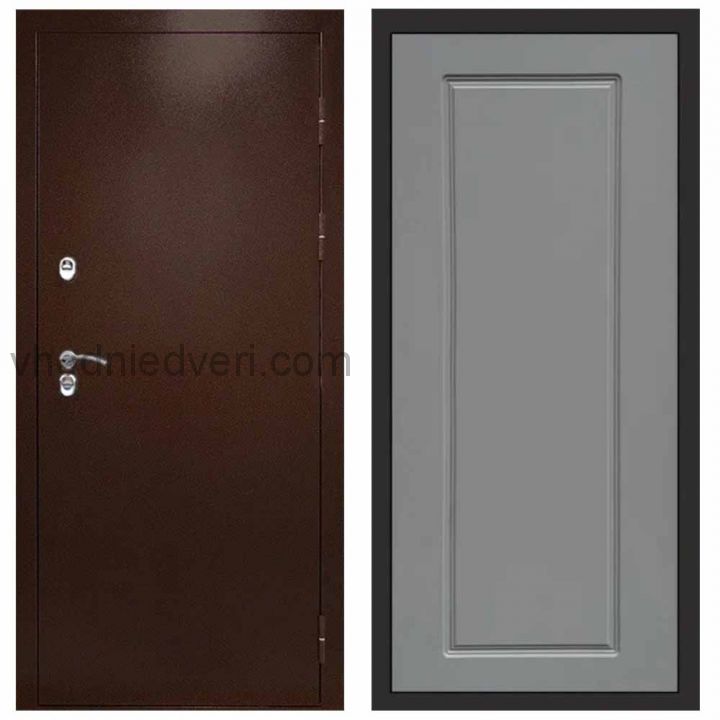 Входная дверь Termo-door Техно Медь - Гранд Грей софт