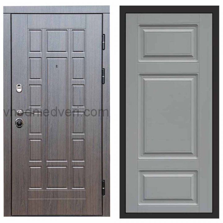 Входная дверь Termo-door Виргиния Венге - Лион Грей софт