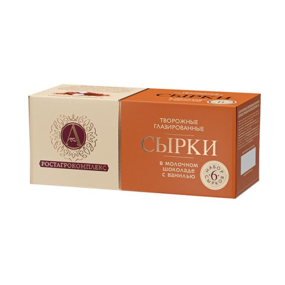 Сырок творожный глазированный в молочном шоколаде с ванилью 26% 50 г, А.РОСТАГРОКОМПЛЕКС