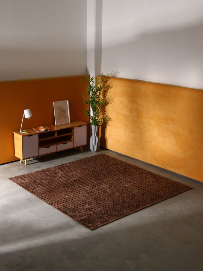 Коврик из тикового дерева, 200х200х0,7 см